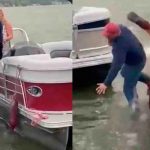 Propuesta de matrimonio viral: Él cae al agua y ella estrella su lancha mexico