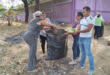 Realizan jornada de limpieza en el colegio Melania Morales nicaragua