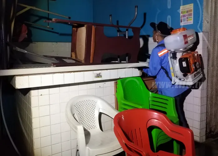 Ejecutan jornada de desinfección en el mercado Roger Deshon nicaragua