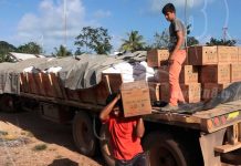 Primera entrega de la merienda escolar en el Caribe Norte