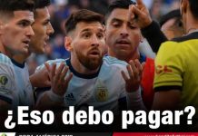Messi recibe esta «mínima» sanción tras expulsión en Copa América messi