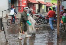 Operación limpieza en mercado y centro histórico de Ocotal nicaragua