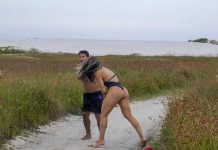 Se masturbó frente a ella y le dio una tremenda paliza brasil