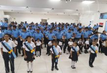 Hijos de policías del área Seguridad Personal reciben mochilas escolares nicaragua