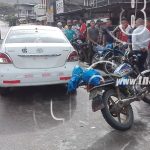 Río Blanco: Motociclista ebrio se estrella contra un taxi nicaragua