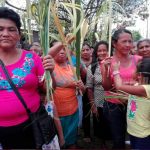 Fieles Mozonteños participan de la Procesión a Cristo Rey en Domingo de Ramos nicaragua