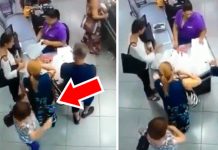 Pareja de ancianos son grabados robando a clienta de centro comercial pareja