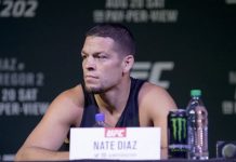 Nate Diaz enciende un cigarrillo de marihuana en UFC Fight Night nate