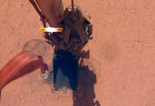 El suelo de Marte lanza la sonda de calor del robot InSight