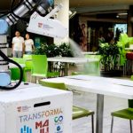 Robot desinfectante contra el coronavirus es probado en Singapur pandemia