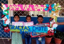 Alegría por la entrega de juguetes a los niños de la Isla de Ometepe