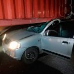 Conductor terminó debajo de un contenedor quedando vivo de milagro nicaragua