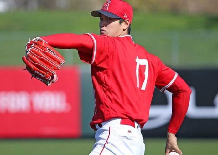 Hohei Othano en el Spring Training con los Angels