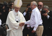 El papa condena en Trujillo inseguridad y crimen organizado