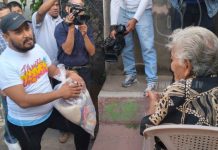42 hogares del barrio El Riguero reciben paquetes alimenticios nicaragua
