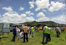 Aeropuerto Costa Esmeralda realiza simulacro de accidente aéreo nicaragua