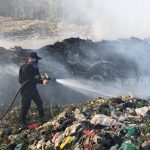 Bomberos sofocan incendio en el vertedero municipal de Jalapa nicaragua
