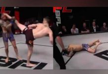 Increíble nocaut con patada giratoria en las artes marciales mixtas, asombra a miles increible