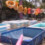 Vendedores ofertan piscinas a precios económicos en sector de Rubenia nicaragua