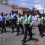 Policía Nacional marcha para promover la responsabilidad al conducir nicaragua