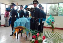 Rinden homenaje póstumo a inspector policial asesinado por delincuente nicaragua