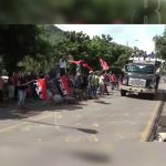 Tecolostote: Familias quitan tranque que tenían instalado sobre la vía grupos delincuenciales nicaragua