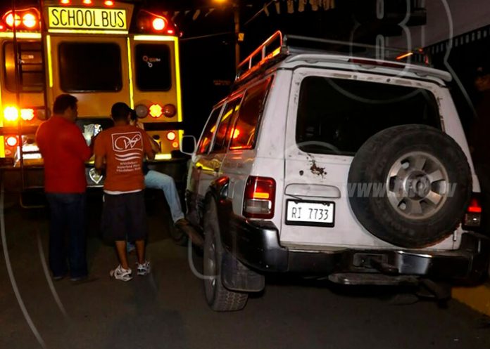 incidente entre bus y carro