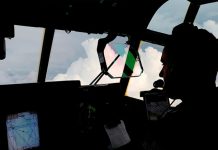 Un avión de la Fuerza Área de Reserva de EE.UU. en el ojo del Huracán Michael (Video) fuertes vientos