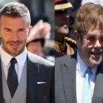 El efusivo beso entre David Beckham y Elton John en la Boda Real reino unido