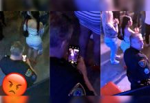 Video muestra el momento exacto en el que un Policía fotografía el trasero de una joven policia