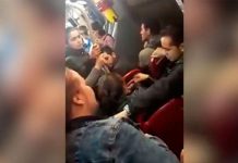 Rabiosa mujer casi mata a golpes al marido al verlo con la Amante (Video) enfurecida mujer