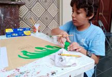 Santo Domingo de Guzmán presente en el taller de arte para niños palacio cultural