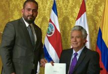 Embajador de Nicaragua en Ecuador presenta cartas credenciales al Presidente Lenin Moreno nicaragua