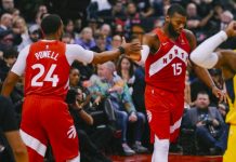 Mejor actuación de Powell da a Raptors triunfo ante Pacers raptors