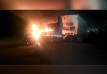 Vándalos queman segundo tráiler en Limón, Costa Rica costa rica