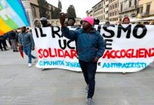 marcha contra el racismo en italia
