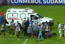 Convulsionó durante un partido de la Copa Sudamericana (VIDEO) copa sudamericana