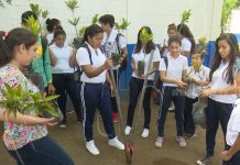 Provechosa jornada de reforestación con estudiantes de Managua nicaragua