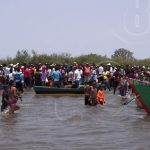 Reñida competencia de remos en playa El Maneadero, Boaco nicaragua