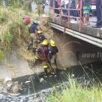 Bomberos realizan ejercicio de rescate vertical en cauce de Managua nicaragua