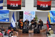 Realizan acto de celebración a la Revolución Sandinista en Caracas nicaragua