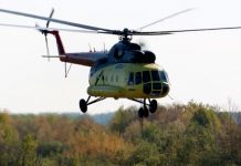 Se desploma en Rusia un helicóptero con 18 personas a bordo