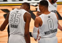 Westbrook: Fue divertido jugar otra vez con Kevin Durant kevin