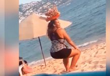Vendedora ambulante baila al mejor estilo de «Mamarre, mamarre» vendedora ambulante