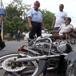 Managua: Motorizado resulta lesionado tras accidente nicaragua