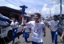 Antorcha de la Libertad pasa por Tipitapa nicaragua