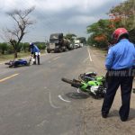 Un lesionado tras el choque de dos motos en Chinandega nicaragua