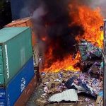 (VIDEO) Dos trenes arden en llamas tras fuerte colisión en México mexico