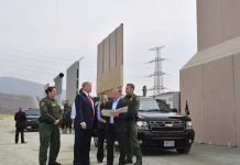 Trump promete más tropas tras visitar el muro en California estados unidos