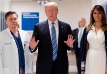 Donald Trump visitó a sobrevivientes del tiroteo en un hospital de Florida estados unidos